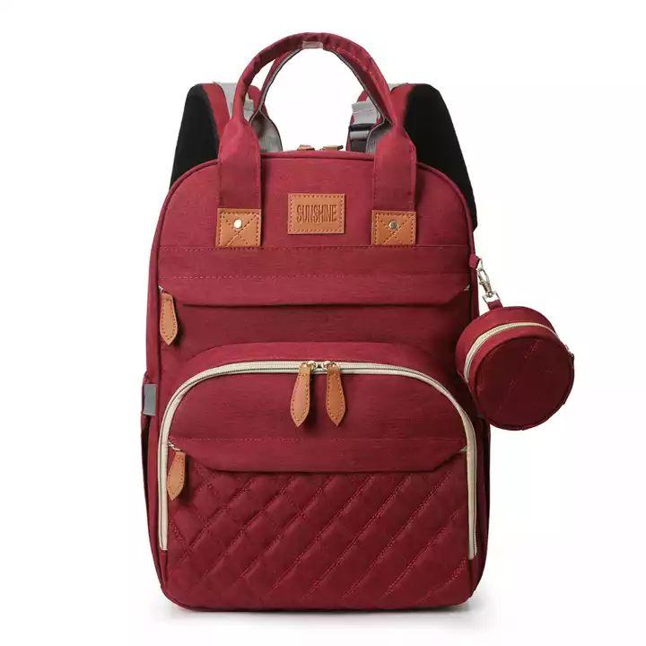 Convertible nappy bag backpack with bassinet