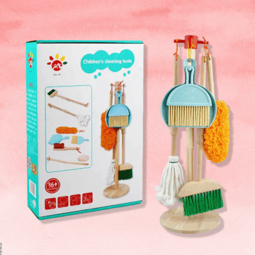 Montessori Cleaning Set | Kids broom and mop set