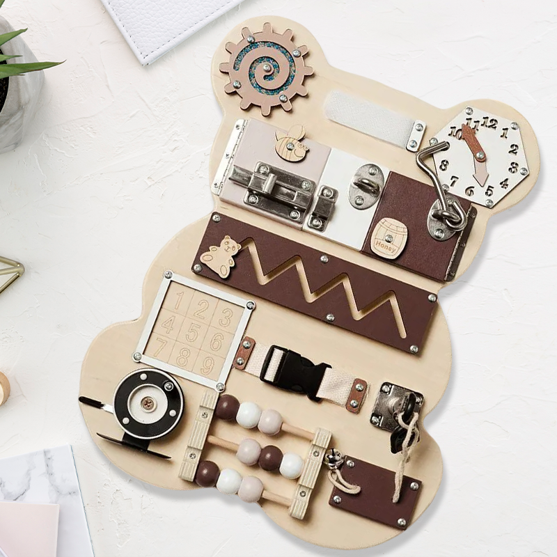 Wooden Bear Busy Board - Image 3