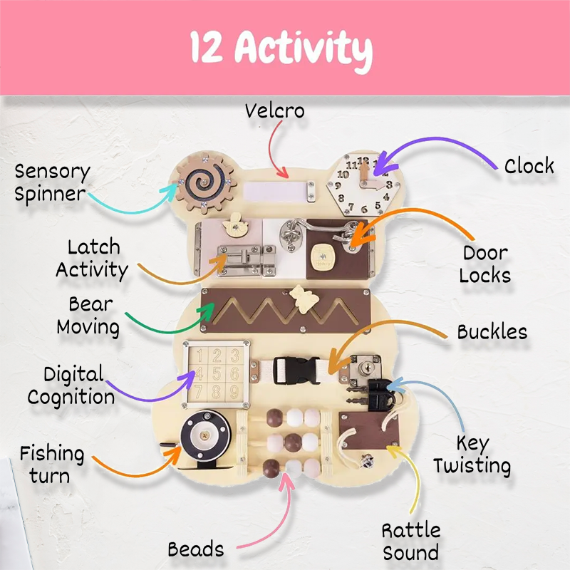 Wooden Bear Busy Board - Image 4