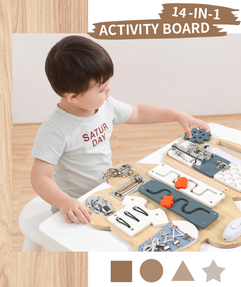 Double Sided Bear Montessori Busy Board for Toddlers | Babysteps - Image 9